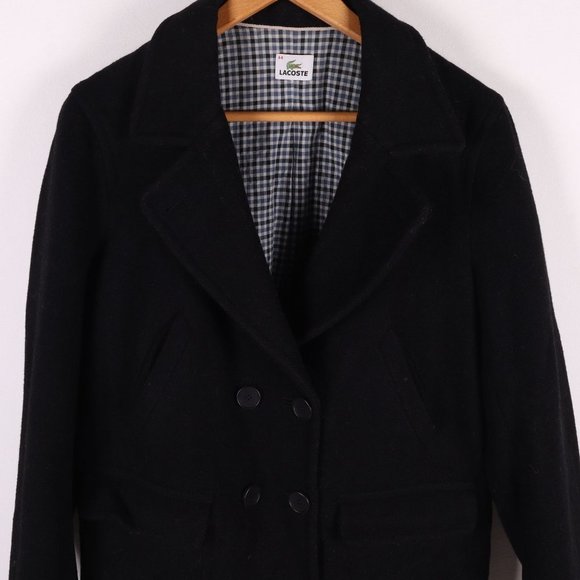 LACOSTE 70% Wool Black Blazer - Picture 2 of 6